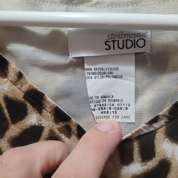 Steilmann Studio Animal Print Sleeveless Dress 8 - Picture 5 of 7